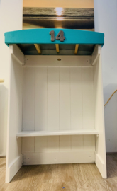 Strandcabine met dak van Zink per stuk H/B/D 100x60x30