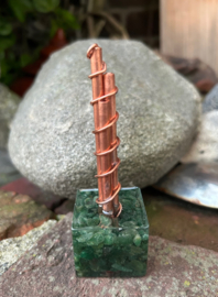Chembuster mini met Aventurijn en Koper 10,5x3,5