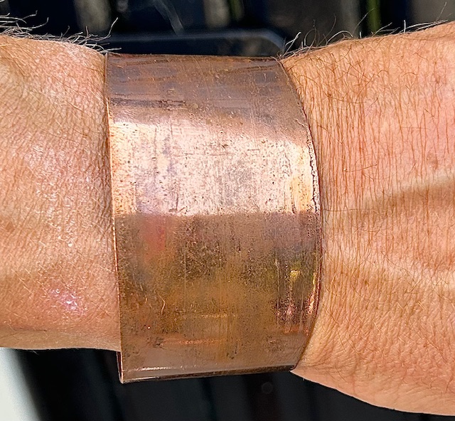 Armband van Koper, ongepolijst, maat L (18-19cm)