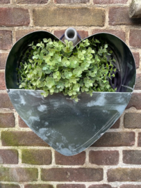 Plantenbak Hart van Zink voor aan de muur 31x30x10.5cm