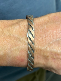 Heren armband diagonaal 2-kleurig koperdraad (1x3)