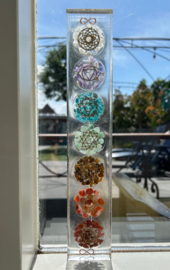 Chakra orgonite Tower met Koper 30x5,5x1,8cm