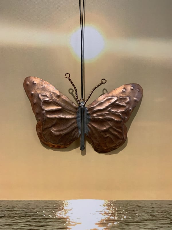 Koperen Vlinder 20x13x3cm