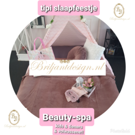 Tipi slaapfeestje 4 personen beauty-spa