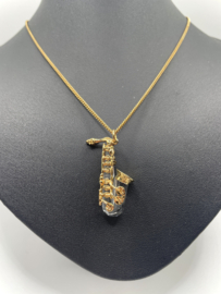 Ketting met saxofoon hanger 9450/000/053
