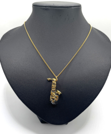 Ketting met saxofoon hanger 9450/000/053