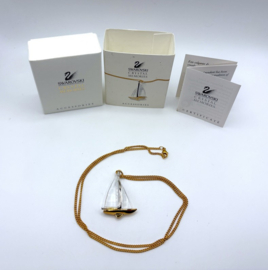 Goud met zeilboot hanger 9450/000/050