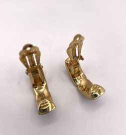 Vintage oorclips zwart/wit