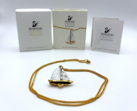 Goud met zeilboot hanger 9450/000/050