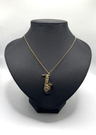 Ketting met saxofoon hanger 9450/000/053