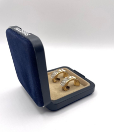 Vintage oorclips zwart/wit