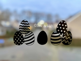 Raamsticker set 'paaseieren'