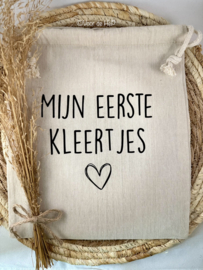 Bewaarzakje 'mijn eerste kleertjes'