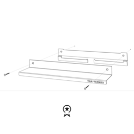 Mezo Sports Trophy Shelf + Medal Rack | 50 cm