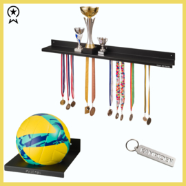 Set 2 | Balhouder, Trofee wandplank 100 cm + sleutelhanger