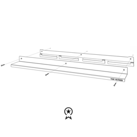 Mezo Sports Trophy Shelf + Medal Rack | 100 cm
