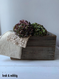 Stoere houten kist met gaas
