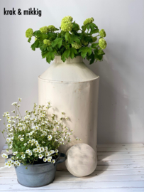 Stoere oude grote voorraadblik/ton