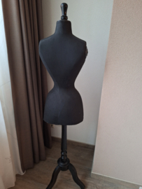 Paspop zwart met wespetaille