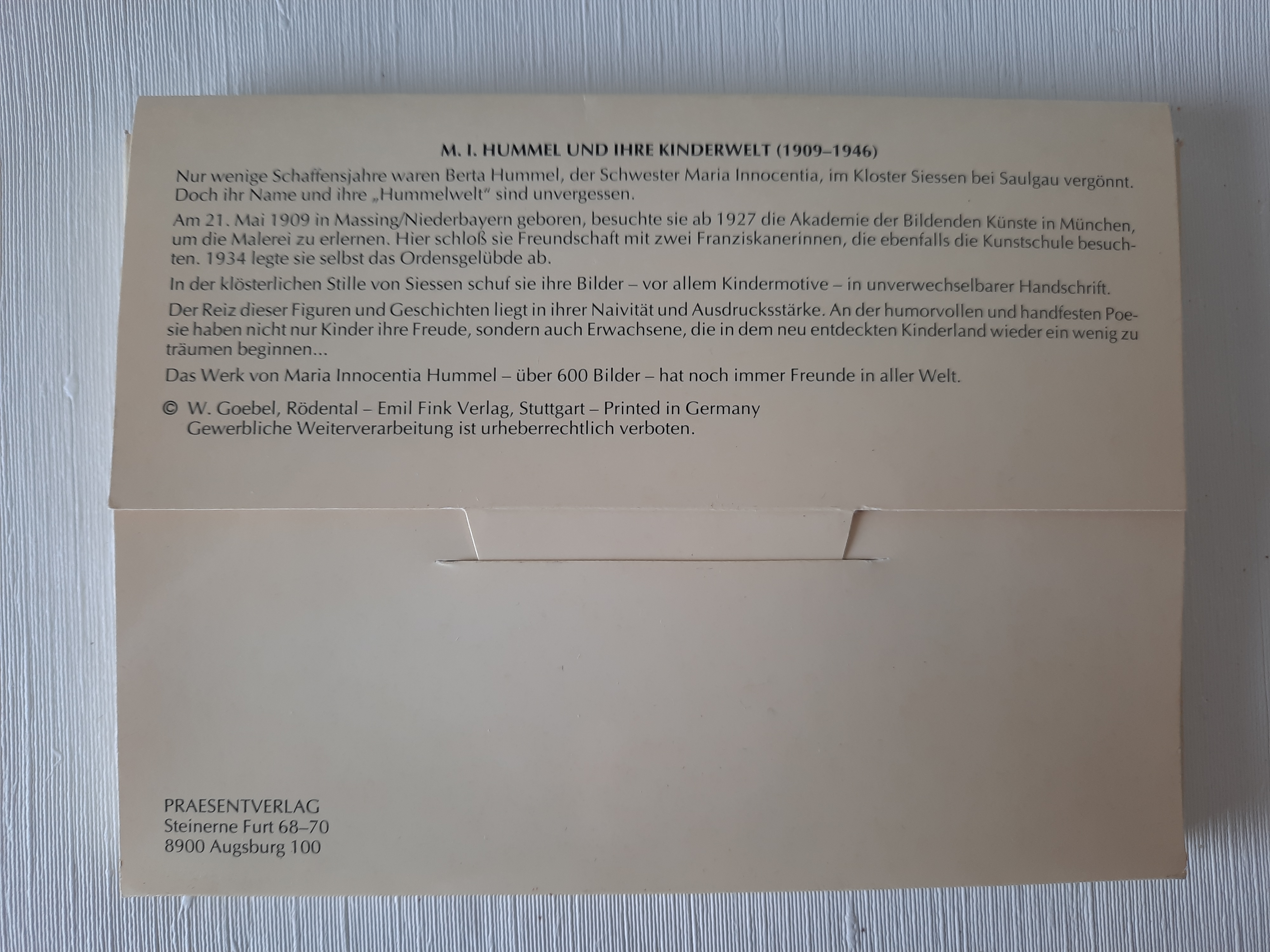 GK - Vintage set van 6 dubbele Hummel kaarten (1)