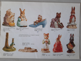 Beswick Beatrix Potter Figures, folder/catalogus