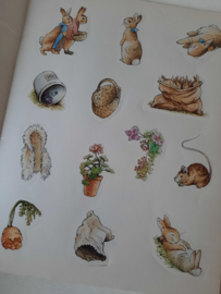 Beatrix Potter stickerboek : De wollepluis konijntjes