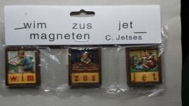 Ot en Sien : Magneet leesplankje  "Wim - Zus - Jet"