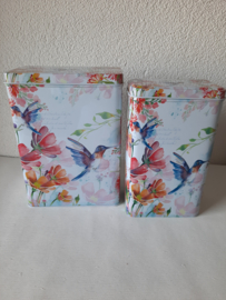 Set  van 2 voorraad blikken Kolibri (nieuw)