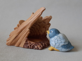 FP - Franklin Porcelain Woodland Surprise Vogel/bluebird