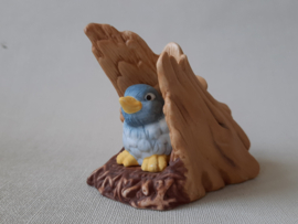 FP - Franklin Porcelain Woodland Surprise Vogel/bluebird