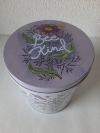 Set van 4 ronde voorraadblikken Lavendel (nieuw)