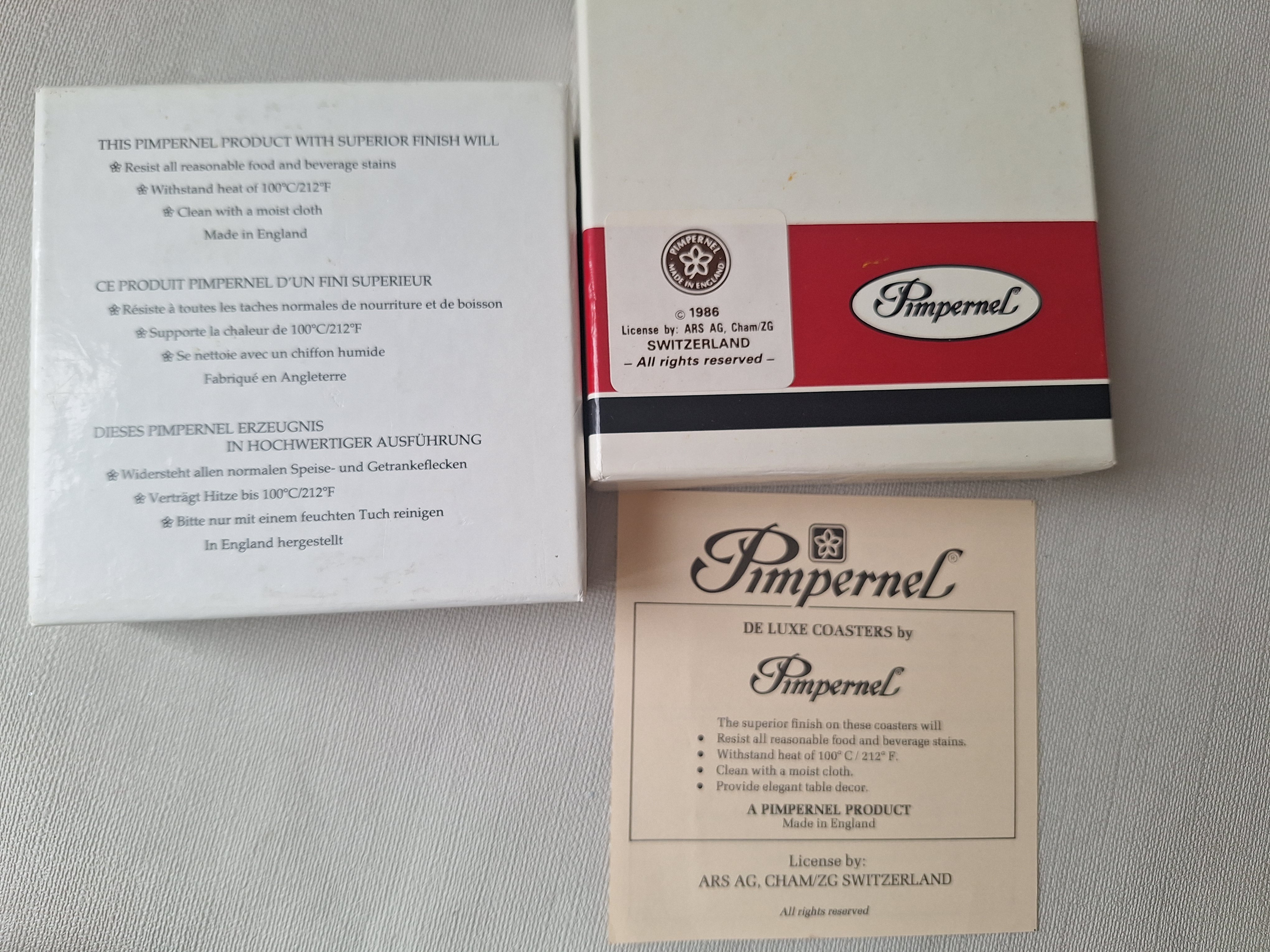 Pimpernel - 6 coasters in een doosje