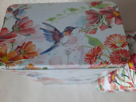 Set  van 2 voorraad blikken Kolibri (nieuw)