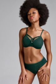 Dame de Paris Brazilian short Pine Green and Gold