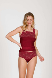 Hemd hoog kant met evt. bijpassende slip Red Berrie