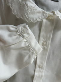 Blouse bloemkraagje ecru