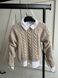 Sweater kabel beige