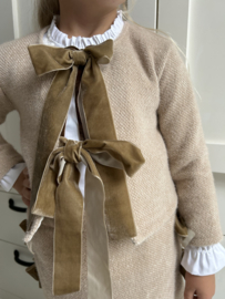 Beige vestje strik