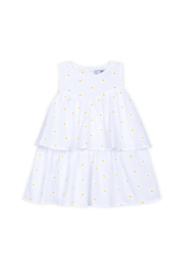 Witte jurk met gele bloemetjes