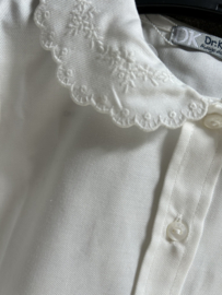 Blouse bloemkraagje ecru