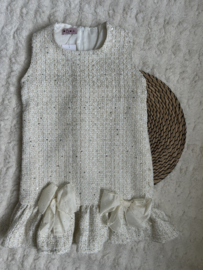 Tweed jurk goud