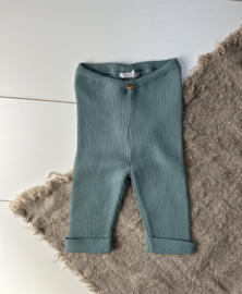 Newborn legging blauw/groen