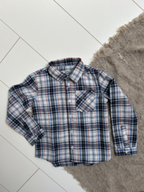 Ruit blouse blauw