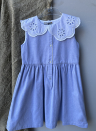Jurk broderie blauw
