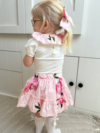 Rok pink bloem
