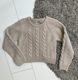 Sweater kabel beige