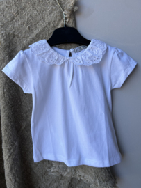Shirt wit broderie kraag