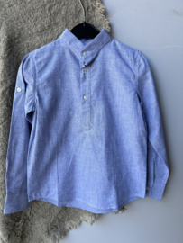 Linnen blouse blauw