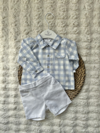 Blue/white linnen setje