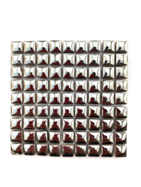 Steentjes luxe 1x1 cm - 81 stuks - zilver